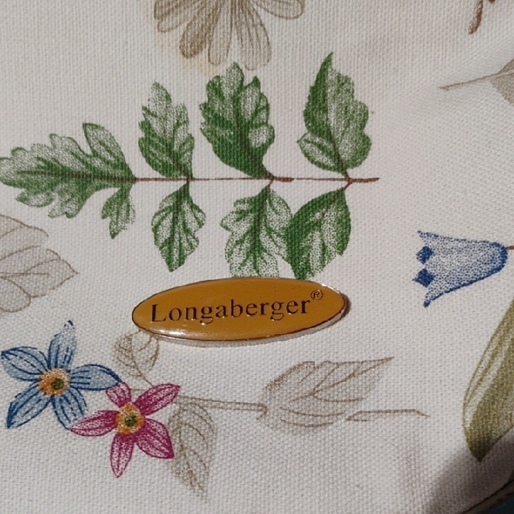 Longaberger White Floral Shoulder Bag - Picture 5 of 11
